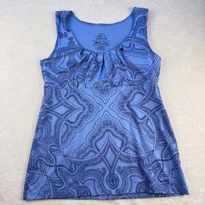 Patagonia Women's Bandha Sleeveless Tank Top Size M Blue Paisley